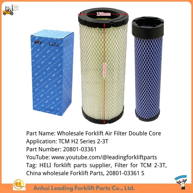 Kina engros gaffeltruck dele|Gaffeltruck luftfilterelement dobbelt kerne|20801-03361