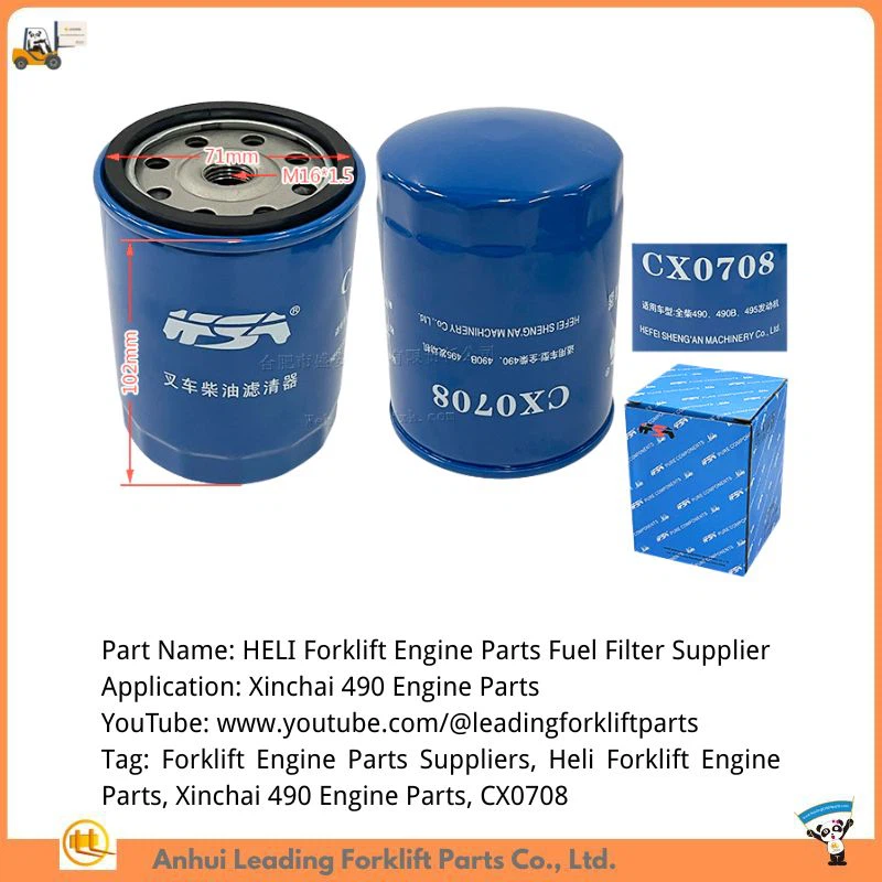 Leverandører af dele til gaffeltrucks|Xinchai 490 Motordele Brændstoffilter|CX0708